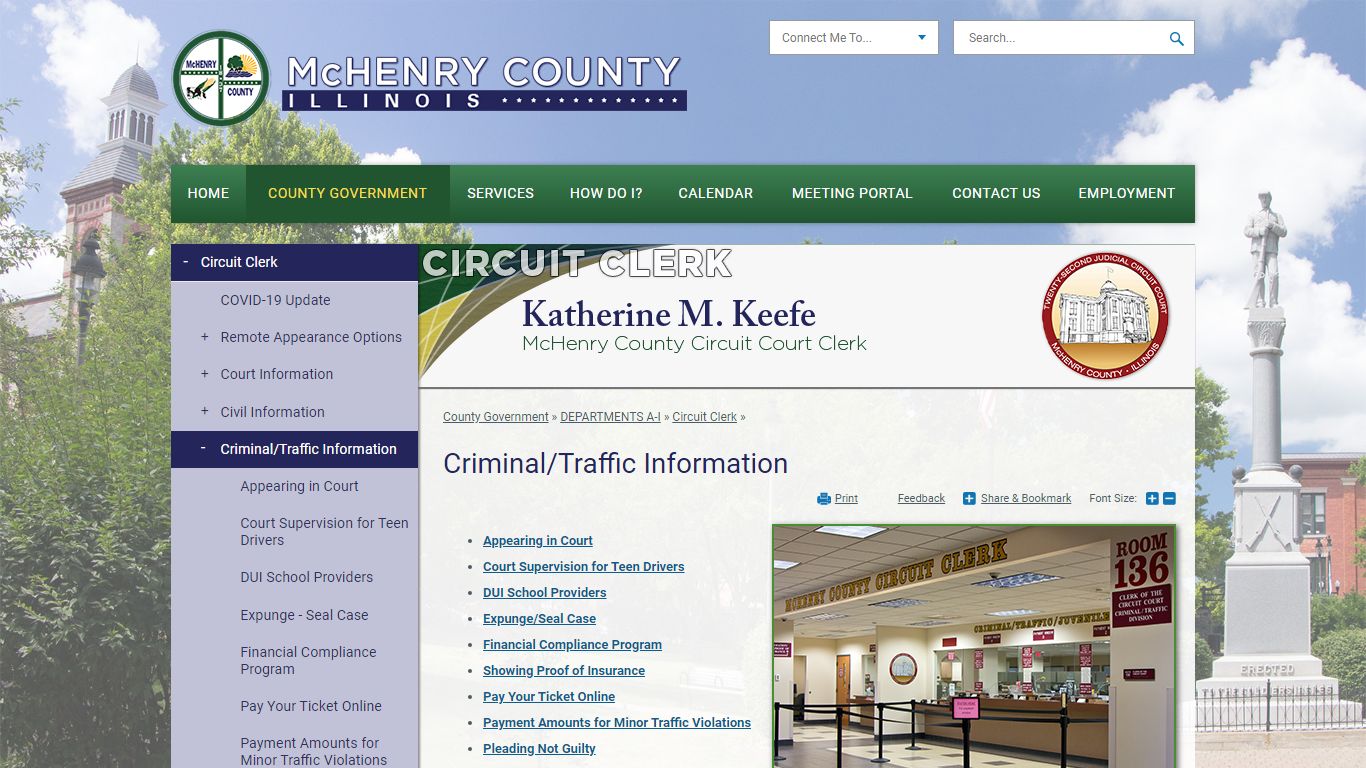 Criminal/Traffic Information | McHenry County, IL