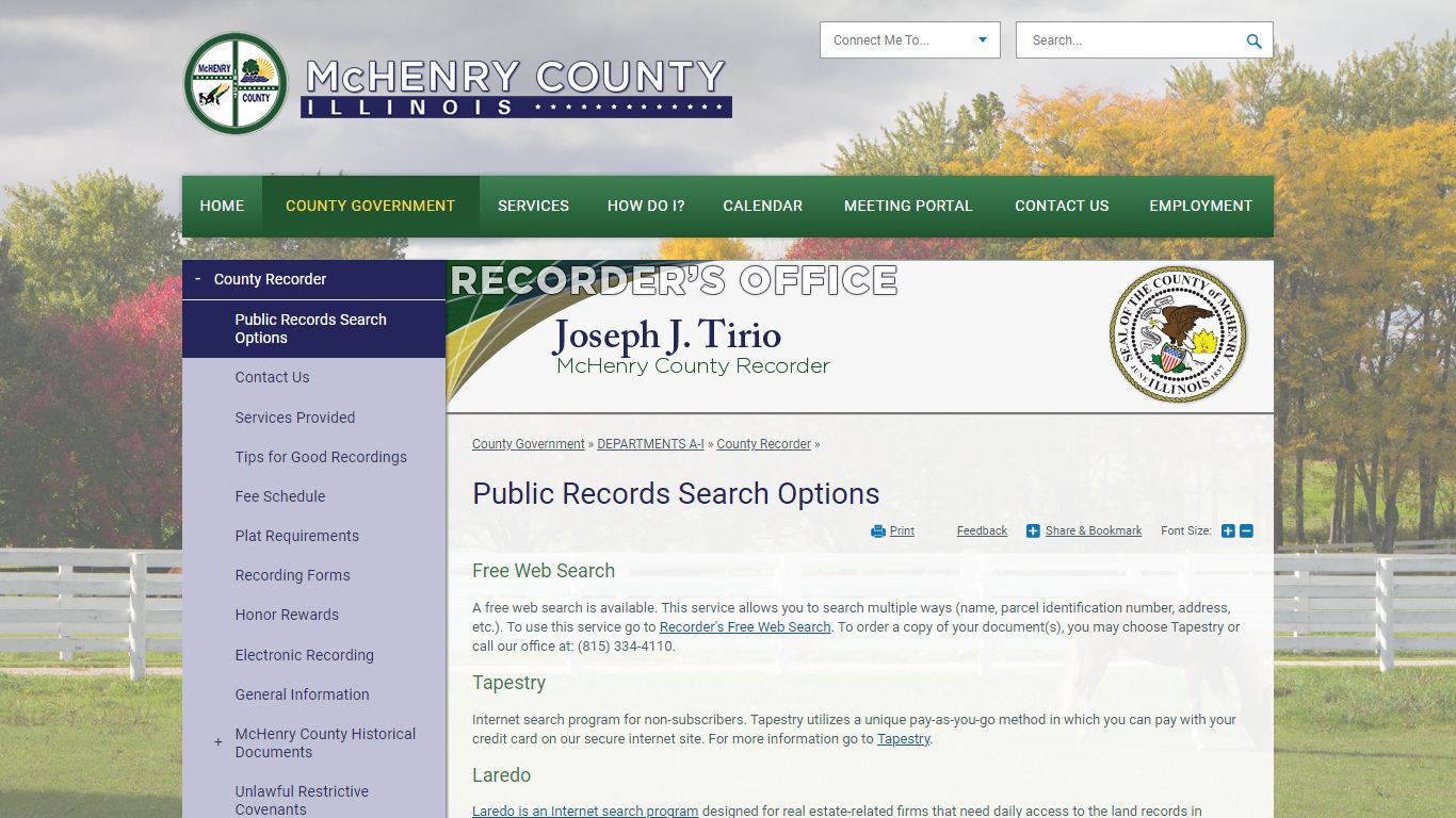 Public Records Search Options | McHenry County, IL